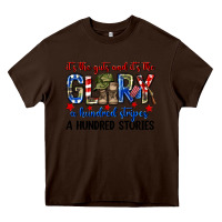 Chocolate Brown It's the guts and it's the glory a hundred stripes Heavy Core Tee - Neo Western