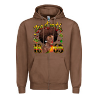 Chestnut juneteenth 1865 black woman Zipper Hoodie - LillyAllenDesigns