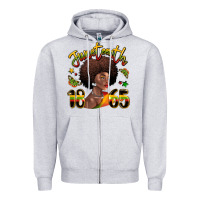 Heather Grey juneteenth 1865 black woman Zipper Hoodie - LillyAllenDesigns