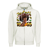 Oatmeal Heather juneteenth 1865 black woman Zipper Hoodie - LillyAllenDesigns
