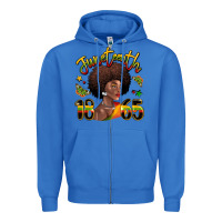 True Royal juneteenth 1865 black woman Zipper Hoodie - LillyAllenDesigns