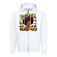 White juneteenth 1865 black woman Zipper Hoodie - LillyAllenDesigns