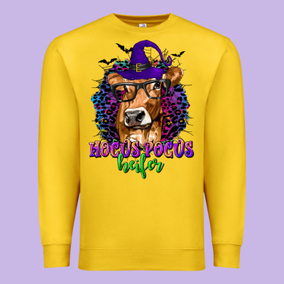 Hocus Pocus Heifer With Cow And Halloween Premium Sweatshirt Designed By Texasbilliewilder