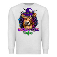 Oatmeal Heather Hocus Pocus Heifer with Cow and Halloween Premium Sweatshirt - texasbilliewilder