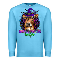Ocean Blue Hocus Pocus Heifer with Cow and Halloween Premium Sweatshirt - texasbilliewilder