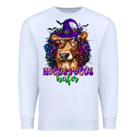 White Hocus Pocus Heifer with Cow and Halloween Premium Sweatshirt - texasbilliewilder