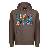 Coffee I love someone with Autism Premium Hoodie - NancyCooperArtShop