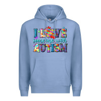 Colony Blue I love someone with Autism Premium Hoodie - NancyCooperArtShop