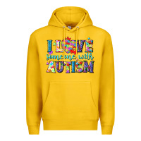 Lemon I love someone with Autism Premium Hoodie - NancyCooperArtShop