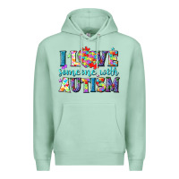 Seafoam I love someone with Autism Premium Hoodie - NancyCooperArtShop