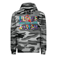 Slate Camo I love someone with Autism Premium Hoodie - NancyCooperArtShop
