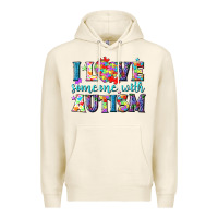 Tofu I love someone with Autism Premium Hoodie - NancyCooperArtShop