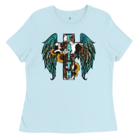Western Wings Cross Ladies Tee | Teevron