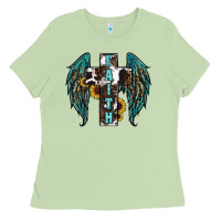 Matcha western wings cross Ladies Tee - RanaPortraitStore
