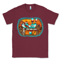 Burgundy western cactus Classic Tee - AdoDesignShop