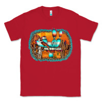 Red western cactus Classic Tee - AdoDesignShop