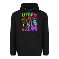 Black Life is better with ice cream Heavyweight Hoodie - NancyCooperArtShop