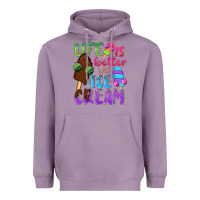 Lavender Life is better with ice cream Heavyweight Hoodie - NancyCooperArtShop