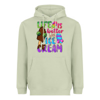 Matcha Life is better with ice cream Heavyweight Hoodie - NancyCooperArtShop