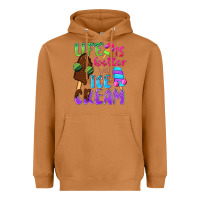 Meerkat Life is better with ice cream Heavyweight Hoodie - NancyCooperArtShop