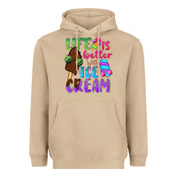 Mushroom Life is better with ice cream Heavyweight Hoodie - NancyCooperArtShop
