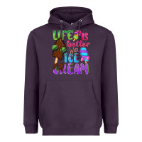 Plum Life is better with ice cream Heavyweight Hoodie - NancyCooperArtShop