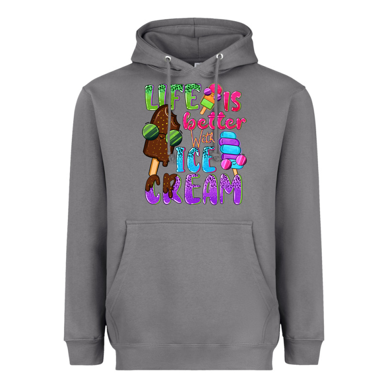 Life Is Better With Ice Cream Heavyweight Hoodie by NancyCooperArtShop | Teevron