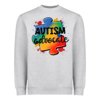 Heather Grey autism advocate Heavyweight Sweatshirt - MaliasSmallBusiness