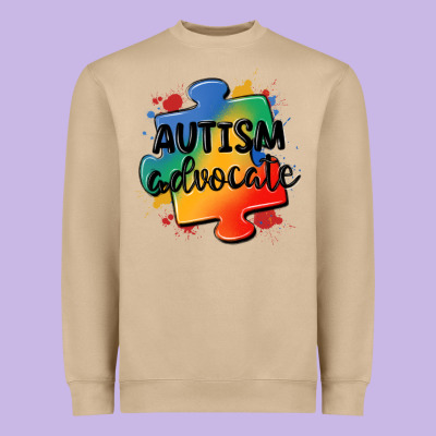 Autism Advocate Heavyweight Sweatshirt Designed By Maliassmallbusiness