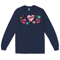 Navy tacos tequila anxiety Long Sleeve Tee - MaliasSmallBusiness