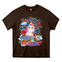 Chocolate Brown Merica is magical 4th of july Heavy Core Tee - CowGirlArtShop