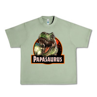 Oil Green Western Papasaurus Papa Dinosaur Urban Heavy Tee - LillyAllenDesigns