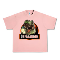 Salmon Western Papasaurus Papa Dinosaur Urban Heavy Tee - LillyAllenDesigns