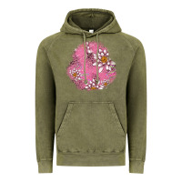 Vintage Olive lotus patches Vintage Hoodie - AdoDesignShop