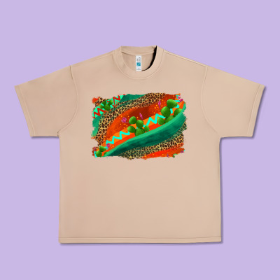 Westerb Aztec And Leopard Background Urban Heavy Tee Designed By Adodesignshop