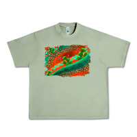 Oil Green westerb aztec and leopard background Urban Heavy Tee - AdoDesignShop