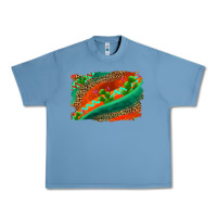 Pebble Blue westerb aztec and leopard background Urban Heavy Tee - AdoDesignShop