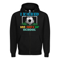 Black i kicked 100 days of school Zipper Hoodie - LillyAllenDesigns