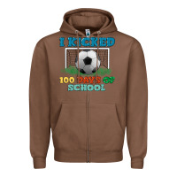 Chestnut i kicked 100 days of school Zipper Hoodie - LillyAllenDesigns