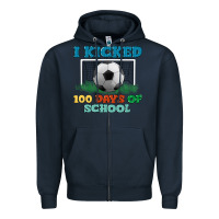 Navy i kicked 100 days of school Zipper Hoodie - LillyAllenDesigns
