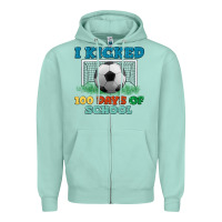 Seafoam i kicked 100 days of school Zipper Hoodie - LillyAllenDesigns