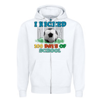 White i kicked 100 days of school Zipper Hoodie - LillyAllenDesigns