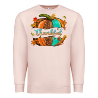 Pale Pink pumpkin thankful Premium Sweatshirt - NancyCooperArtShop