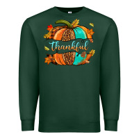 Sports Green pumpkin thankful Premium Sweatshirt - NancyCooperArtShop