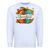 White pumpkin thankful Premium Sweatshirt - NancyCooperArtShop