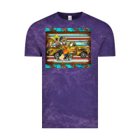 Cloud Purple western truck farm animals serape leopard turquoise's Vintage Tee - BarkalooDesign