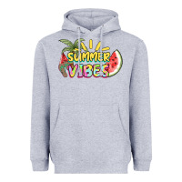 Heather Grey summer vibes Heavyweight Hoodie - NancyCooperArtShop