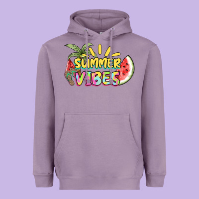 Summer Vibes Heavyweight Hoodie Designed By Nancycooperartshop
