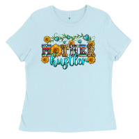 Baby Blue mother hustler Ladies Tee - Zillion Design Studio