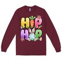 Burgundy easter hip hop Long Sleeve Tee - MaliasSmallBusiness